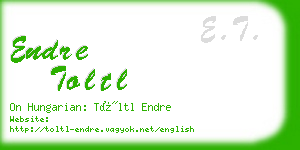 endre toltl business card